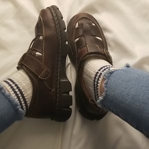Born Leather Chunk Loafers